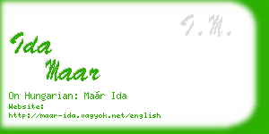 ida maar business card